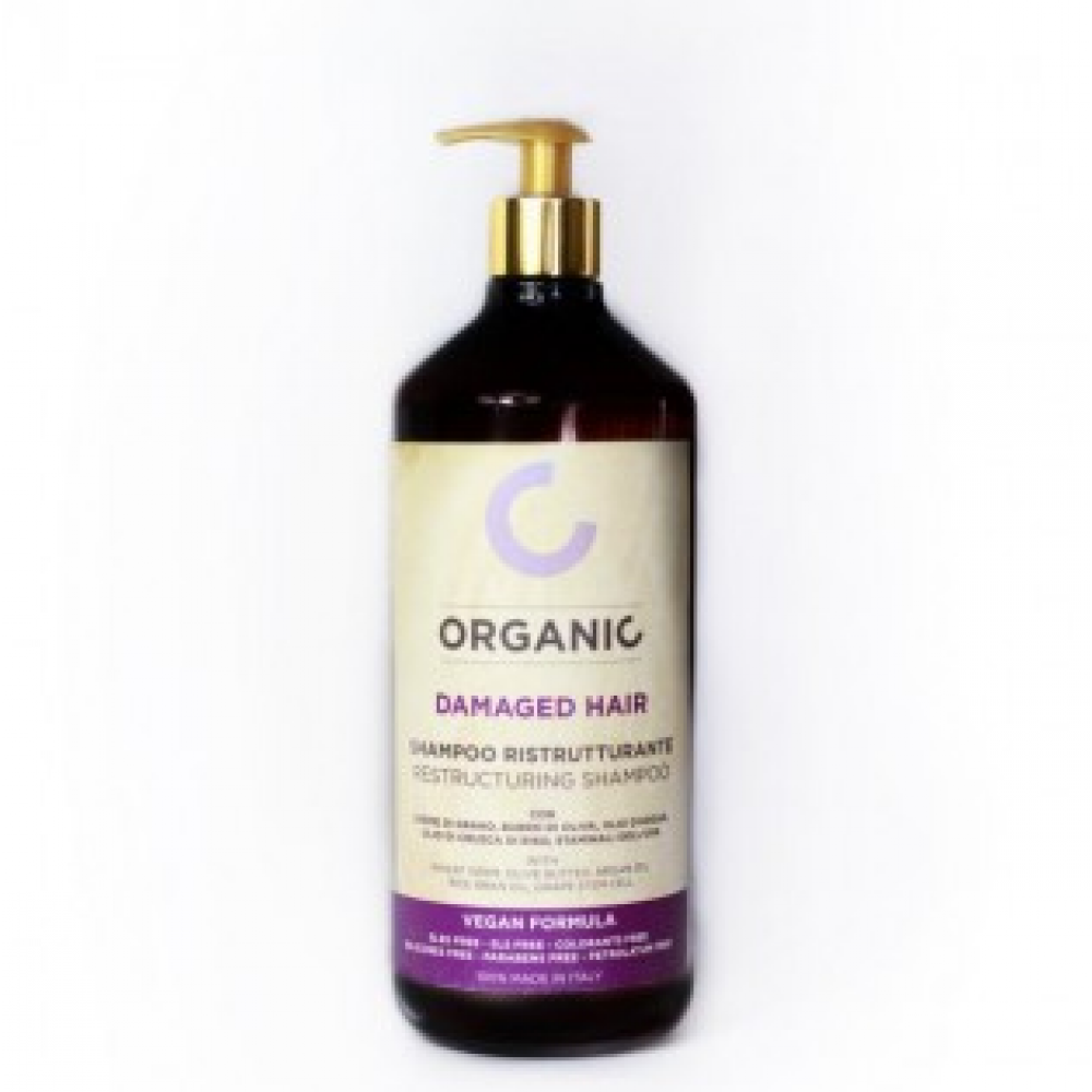 VEGAN Formula Organic Restructuring Shampoo - Шампунь для восстановления поврежденных волос, 1000 мл