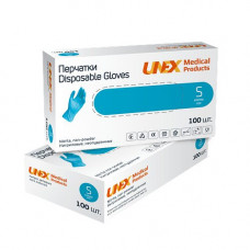 Перчатки UNEX нитриловые (S, 100 шт, без пудры) Blue