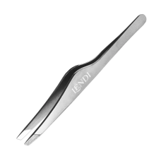 Lendi Moonlight Silver Пинцет для бровей скошенный