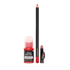 Perma Blend Tina Davies lip Пигмент для татуажа с карандашом, Orange Coral, 15мл
