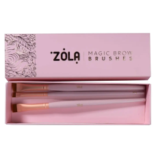 ZOLA Набор кистей светло-розовый для окрашивания бровей MAGIC BROW BRUSHES профессиональный
