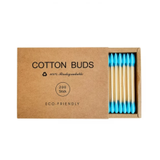 Cotton Buds Бамбуковые ватные палочки Синие, 200 шт