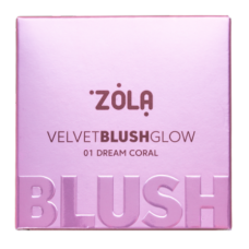 ZOLA Румяна Velvet Blush Glow 01 Коралловый сон Dream Coral