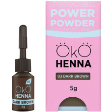 OkO Хна для бровей Power Powder, 03 Dark Brown, 5 г