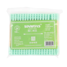 Sinwuas Бамбуковые ватные палочки Зелёные, 100 шт