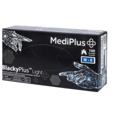 Mediplus BlackyPlus Перчатки Нитриловые М, 100 шт, без пудры, черные