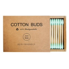 Cotton Buds Бамбуковые ватные палочки Зелёные, 200 шт