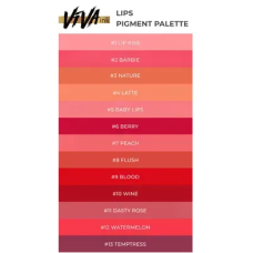 Viva Пигмент для татуажа Lips Mineral 1/Peony Red, 6 мл