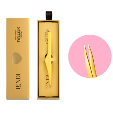 Lendi Golden Spark Point Пинцет для бровей точечный