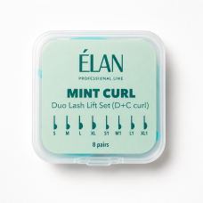 Elan Набор силиконовых валиков для ламинирования ресниц MINT CURL с изгибами D и C