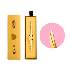 Lendi Golden Spark Пинцет для бровей скошенный