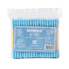 Sinwuas Бамбуковые ватные палочки Голубые, 100 шт
