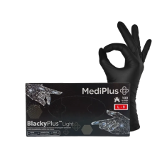 Mediplus PinkyPlus Перчатки Нитриловые L, 100 шт, без пудры, розовые