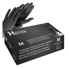 Hoffen Golden Touch Перчатки Нитриловые M, 100 шт, без пудры, черные