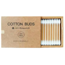 Cotton Buds Бамбуковые ватные палочки Белые, 200 шт