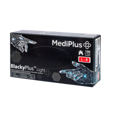 Mediplus BlackyPlus Перчатки Нитриловые L, 100 шт, без пудры, черные