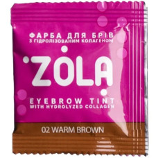 ZOLA Краска для бровей с коллагеном Eyebrow Tint With Collagen 5 мл (02 Warm Brown) САШЕ