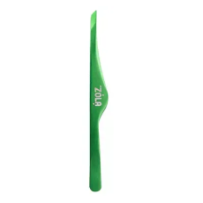ZOLA Пинцет скошенный профессиональный для бровей GREEN
