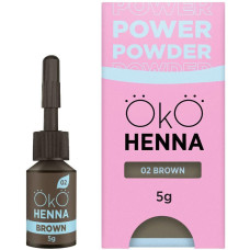 OkO Хна для бровей Power Powder, 02 Brown, 5 г