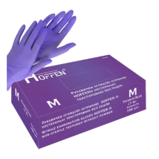 Hoffen Golden Touch Перчатки Нитриловые M, 100 шт, без пудры, фиолетовые
