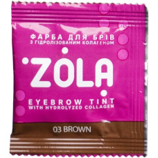 ZOLA Краска для бровей с коллагеном Eyebrow Tint With Collagen 5 мл (03 Brown) САШЕ