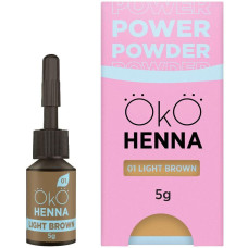 OkO Хна для бровей Power Powder, 01 Light Brown, 5 г