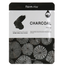 Farmstay Visible Difference Mask Sheet Charcoal Одноразовая маска с углем, 23мл