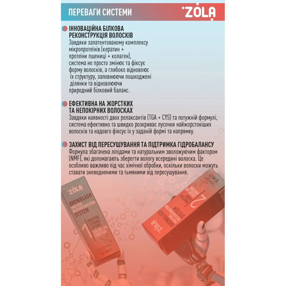 ZOLA Color Lab Emotion Набор для ламинирования Brow & Lash Protein Reconstruction System
