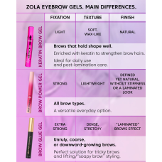 ZOLA Гель для бровей Brow Power Gel